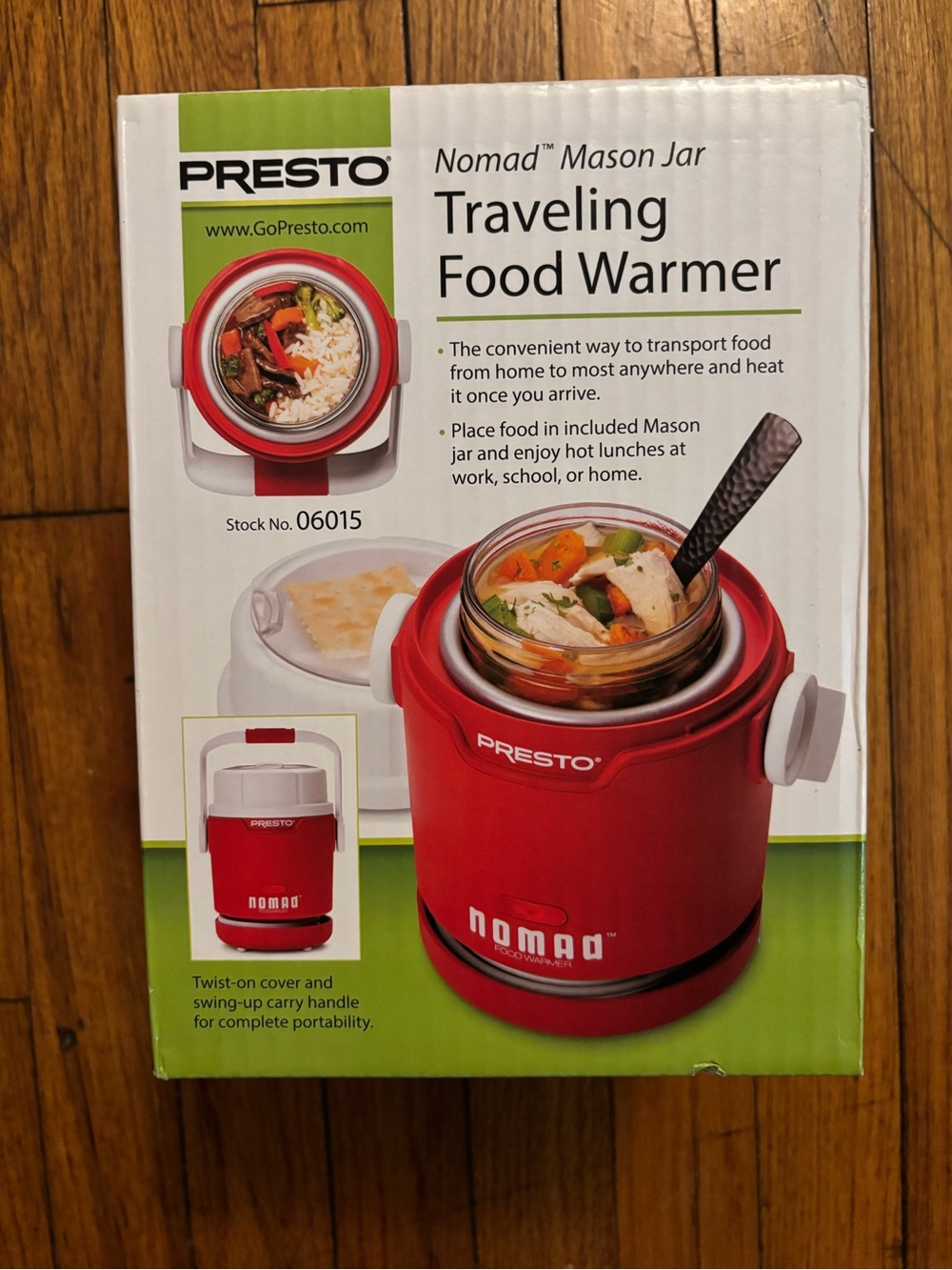 Presto Nomad Mason Jar Traveling Food Warmer in red